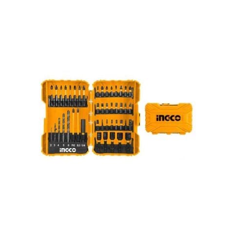 İNGCO 45 Parça ENDÜSTRİYEL DARBELİ MATKAP UCU BİTS UCU SETİ BİTS SOMUN ADAPTÖRÜ İNG-AKDL24502