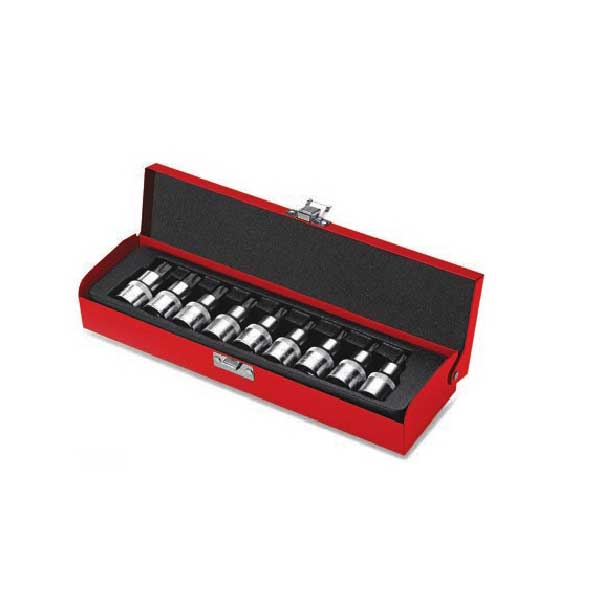 BAY-TEC 1/2 Erkek TORX LOKMA ANAHTAR SETİ 6 Köşe 9 Parça BAYTEC TORK 