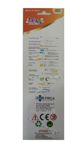 İZMİR FIRÇA LUNA ADA 5 li TOUCH HOBİ KALEM FIRÇA Seti BOYA-YAZI-RESİM-TABLO