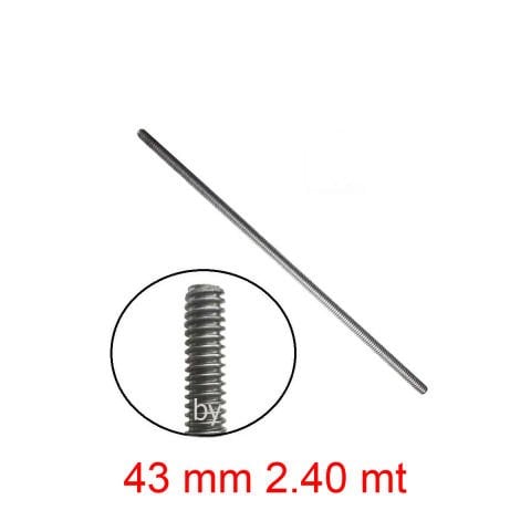 M43*6 TRAPEZ DİŞ GİJON 2.40 mt CİVATA DAMPER LİFT SU BARAJI AÇMA KAPAĞI (KARE DİŞ Arama için) GJON