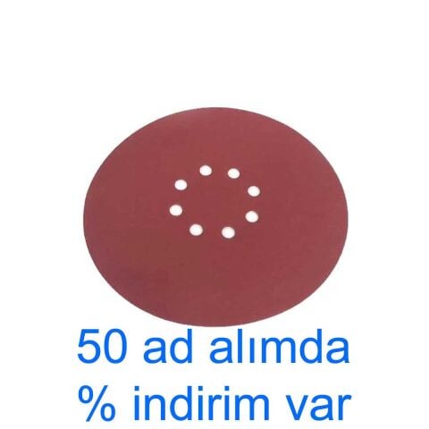 225 mm 100 Kum 8 Delikli TAVAN DUVAR CIRT ZIMPARA Cırtlı Zımpara Kahve veya siyah Olabilir