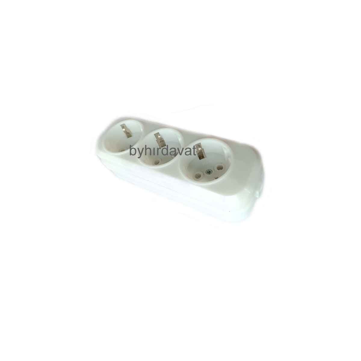 3 lü MONOFAZE GRUP PRİZ Plastik 220V