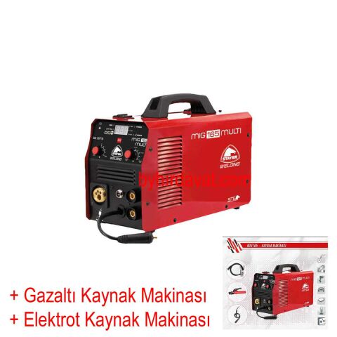 STAYER MIG 165 GAZALTI KAYNAK MAKİNASI 13 kğ Çanta Tip 220 Volt GAZ ALTI-TİG