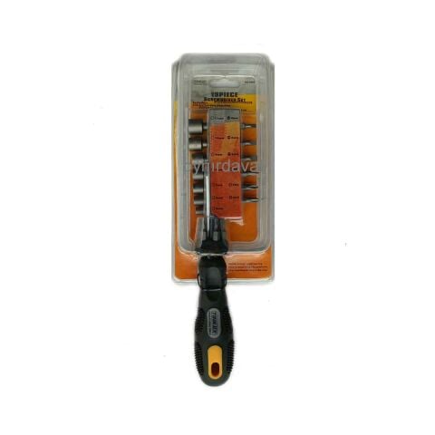 TOOLUX SDZ-4606 BİTS UÇLU TORNAVİDA SET 19 Parça 1/4 MANYETİK BİTS SOMUN ADAPTÖRÜ Düz Yıldız Bits Uç Torx Uç