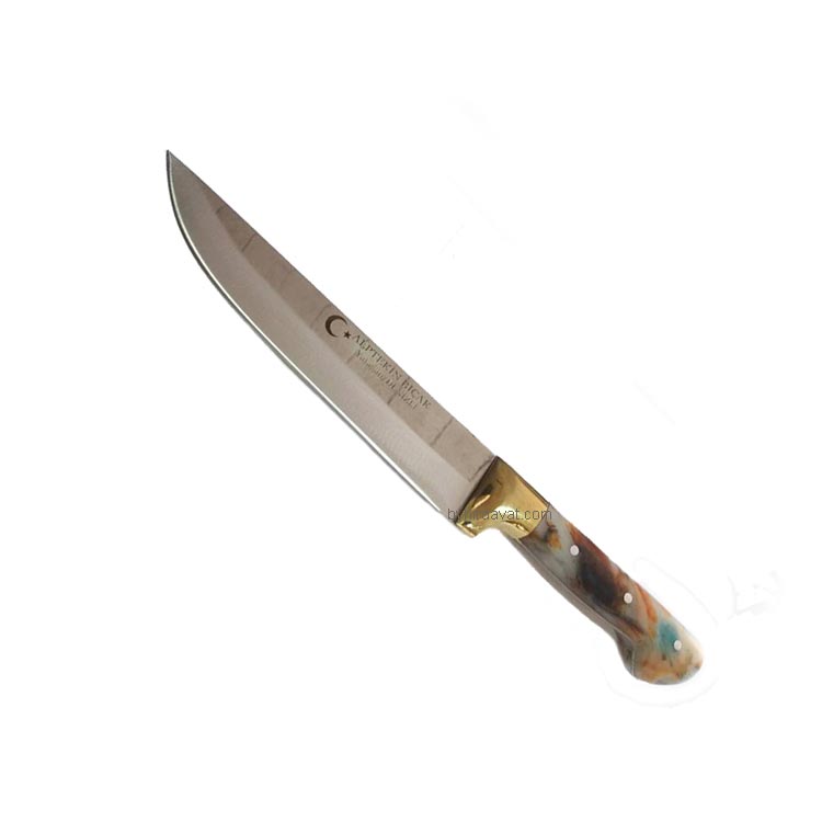 ALPTEKİN DÖĞME ÇELİK KEHRİBAR SAPLI BIÇAK