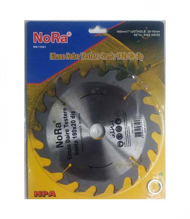NORA 180 mm AHŞAP ELMAS DAİRE TESTERE 180*30*40 diş