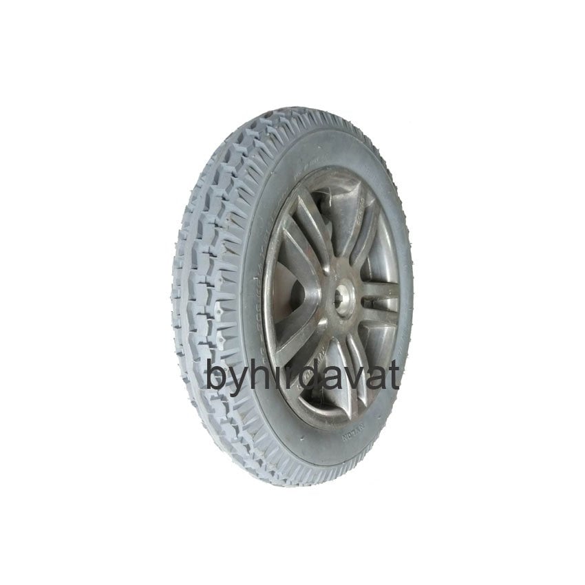 57-203 GRİ JANTLI İÇ DOLGULU TEKER AKÜLÜ ve ENGELLİ TEKERİ İÇ LASTİKSİZ PATLAMAZ 1031 (12 1/2*21/4) 62-203