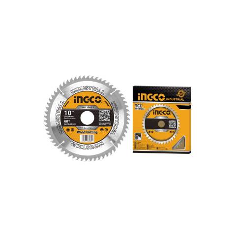İNGCO 254 mm TCT AHŞAP ELMAS DAİRE TESTERE Endüstriyel 254*30*60 diş AHŞAP-PVC-BORU-KONRAPLAK İNG-TSB125423