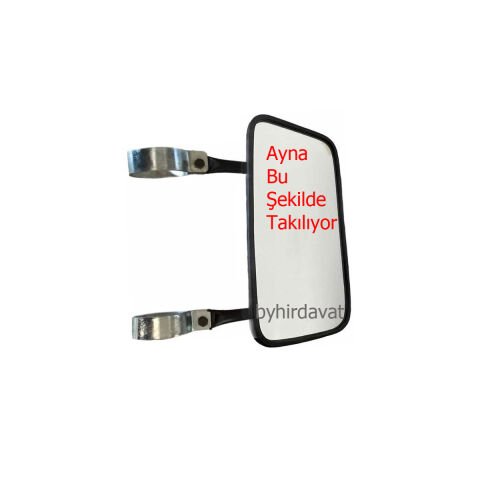 21 cm EGZOZ AYNASI Kolu KELEPÇELİ KABİN AYNASI TRAKTÖR-KEPÇE-İŞ MAKİNASI-KAMYON-KAMYONET-TARIM MAKİNALARI