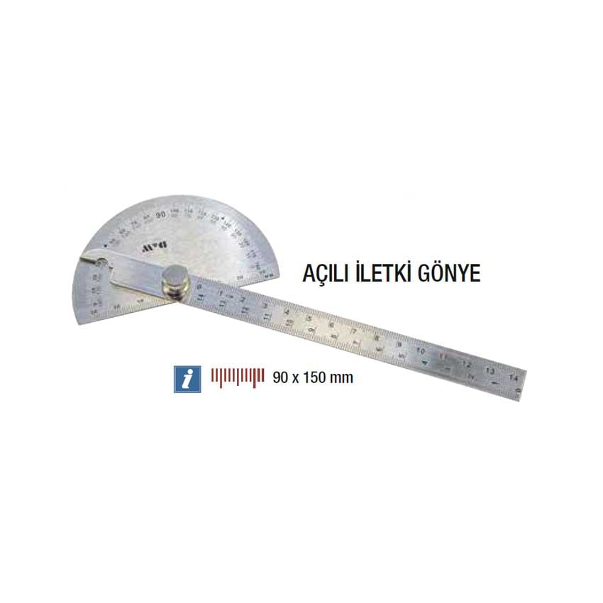 DW 90*150 mm AÇILI İLETKİ GÖNYE DW7GB0915 AÇI ÖLÇER 90-150