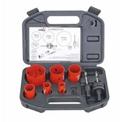 LEO 9 Parça 19-57 mm Bİ METAL PANÇ SETİ Ahşap-Alçıpan-Mdf-Sunta-Metal Sac-Alüminyum-Plastik