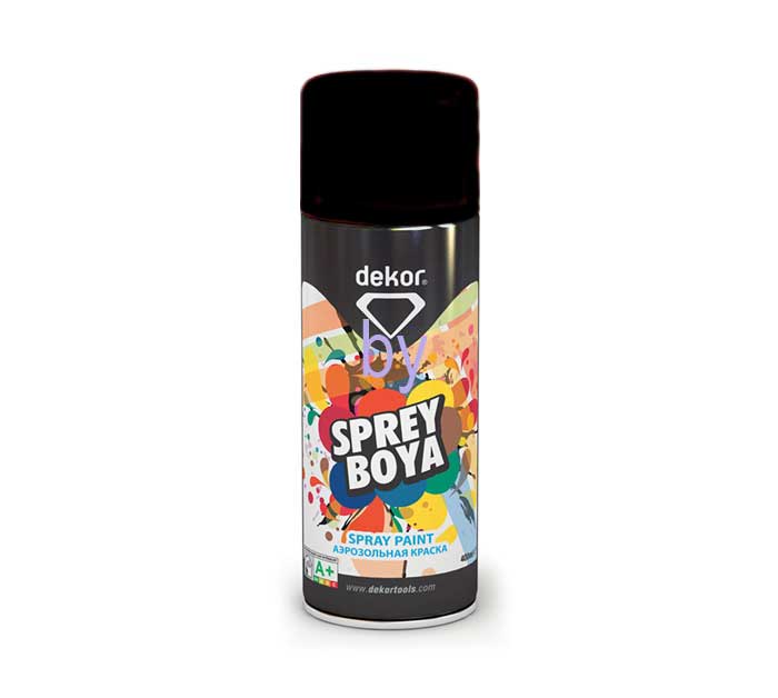 DEKOR 653 SPREY BOYA Spray Parlak Siyah 400 ml