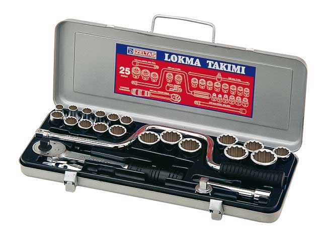 İZELTAŞ 1/2 ONİKİ KÖŞE LOKMA ANAHTAR 25 Parça