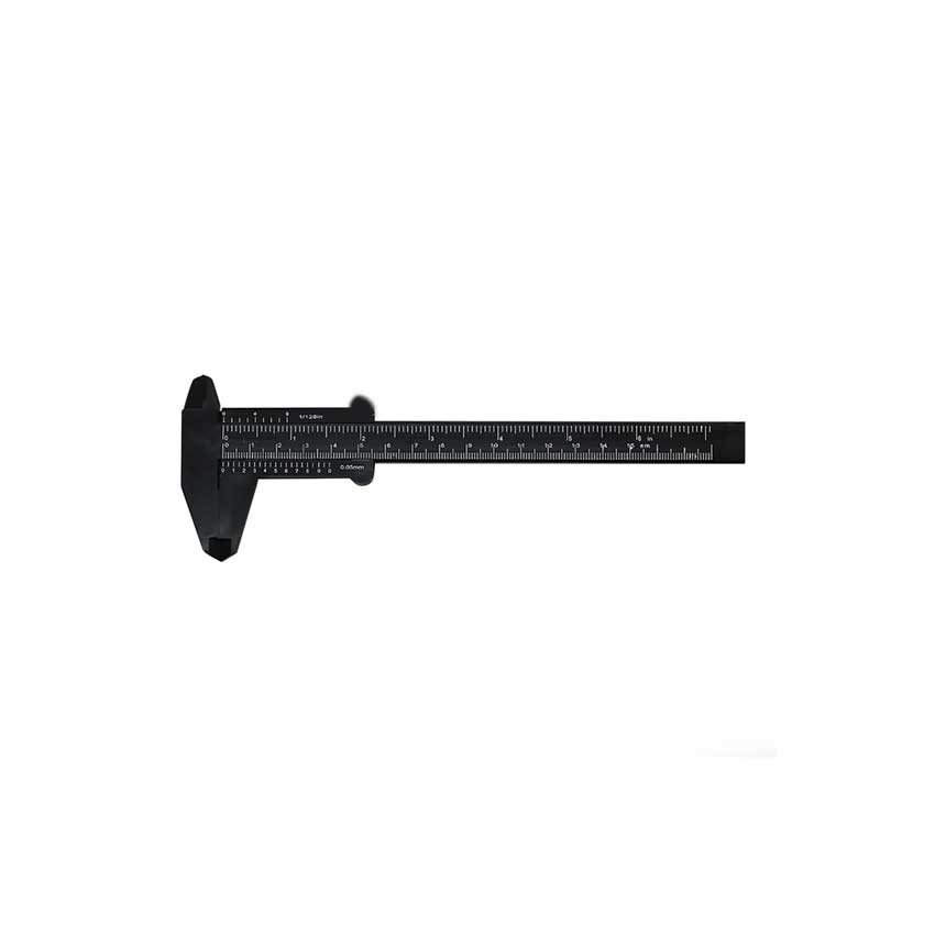 150 mm PLASTİK KUMPAS Siyah 0.05 mm 1/128 in
