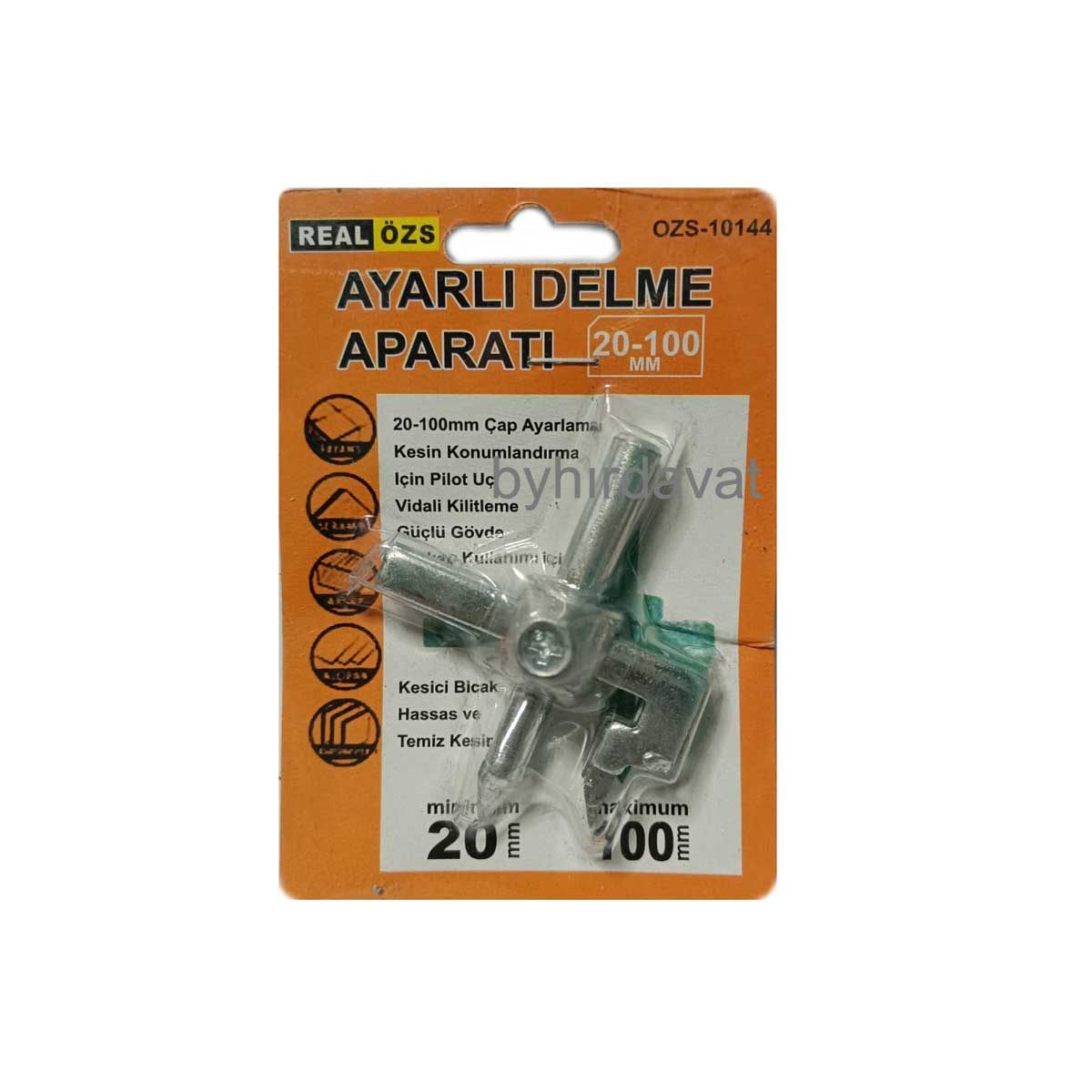 20-100 mm AYARLI DELME APARATI AHŞAP-ALÇIPAN-FAYANS-SERAMİK DELME SABİTLEME PANÇ