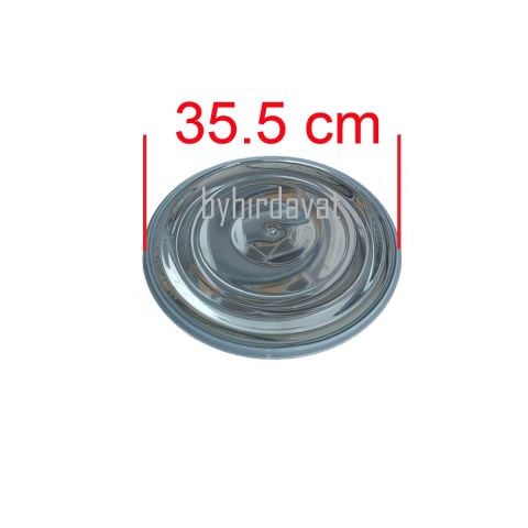 35.5 cm Kazan Üst Kapağı Krom Metal 40 lt-50 lt-60 lt YAYIK MAKİNASI ŞAHBAZ-ESKAY AYRAN TEREYAĞI HAZIRLAMA MAKİNASI KAZAN KAPAĞI