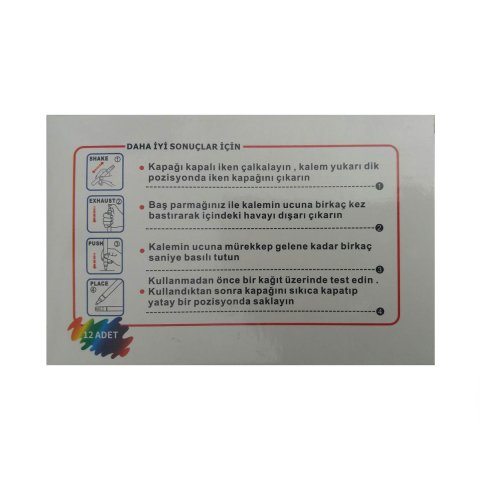 WONDER Mavi PAİNT MARKER YAZI ve RÖTÜŞ KALEMİ PM-720 AHŞAP-METAL-SERAMİK-CAM-TAŞ-PLASTİK İŞARET KALEMİ