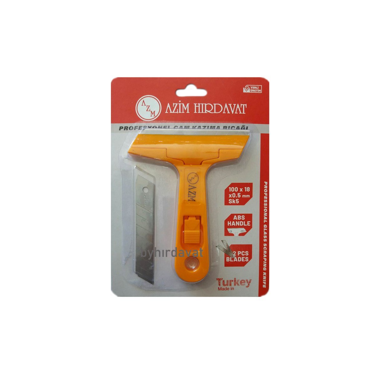 AZM CAM KAZIMA BIÇAĞI YEDEK JİLETLİ SAPLI 14.5 cm BOYA KAZIMA