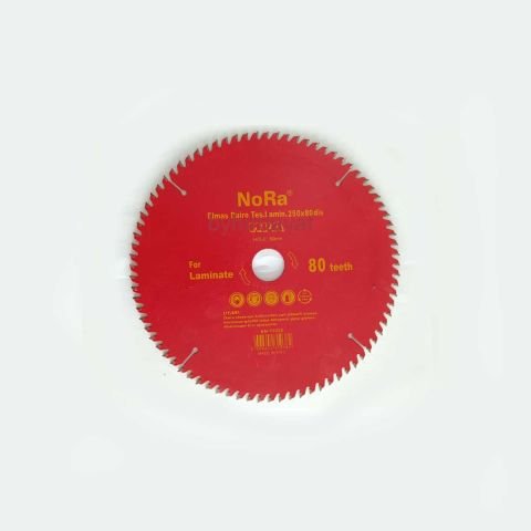 NORA 250 mm TCT Laminant ELMAS DAİRE TESTERE 250*30*80 diş AHŞAP-SUNTA-MDF-KONTRAPLAK