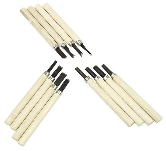MANNESMAN 12 PARÇA AHŞAP OYMA SETİ  690-12