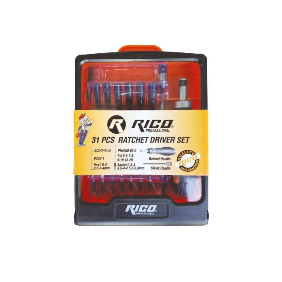RİCO 31 PC BİTS SET ELEKTRONİKÇİ TORNAVİDA 31 Parça 005-RC2002