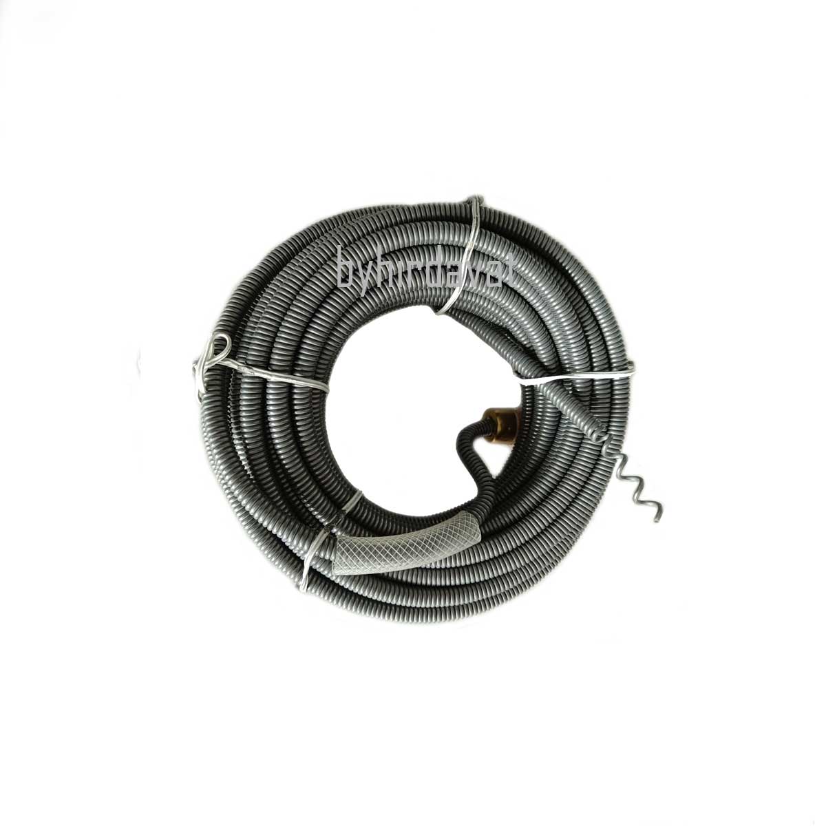 12 mm 20 mt KANAL LAVABO GİDER BORU AÇMA SPİRALİ KILAVUZ 13 mm 20 mt Elle Çevirme Yeri Kesilerek MATKAPLADA KULLANILIR