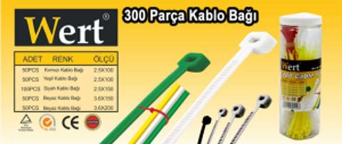 WERT 2430 CIRT KELEPÇE 300 Parça KABLO BAĞI SETİ