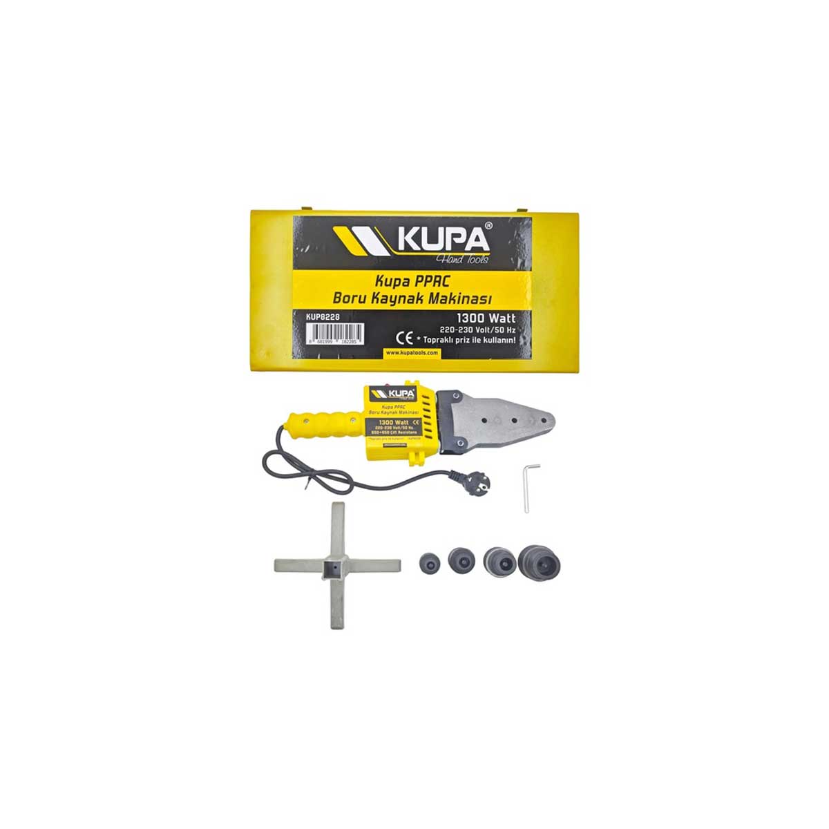 KUPA PVC-PPRC BORU KAYNAK MAKİNASI 1300W Plastik Gövde