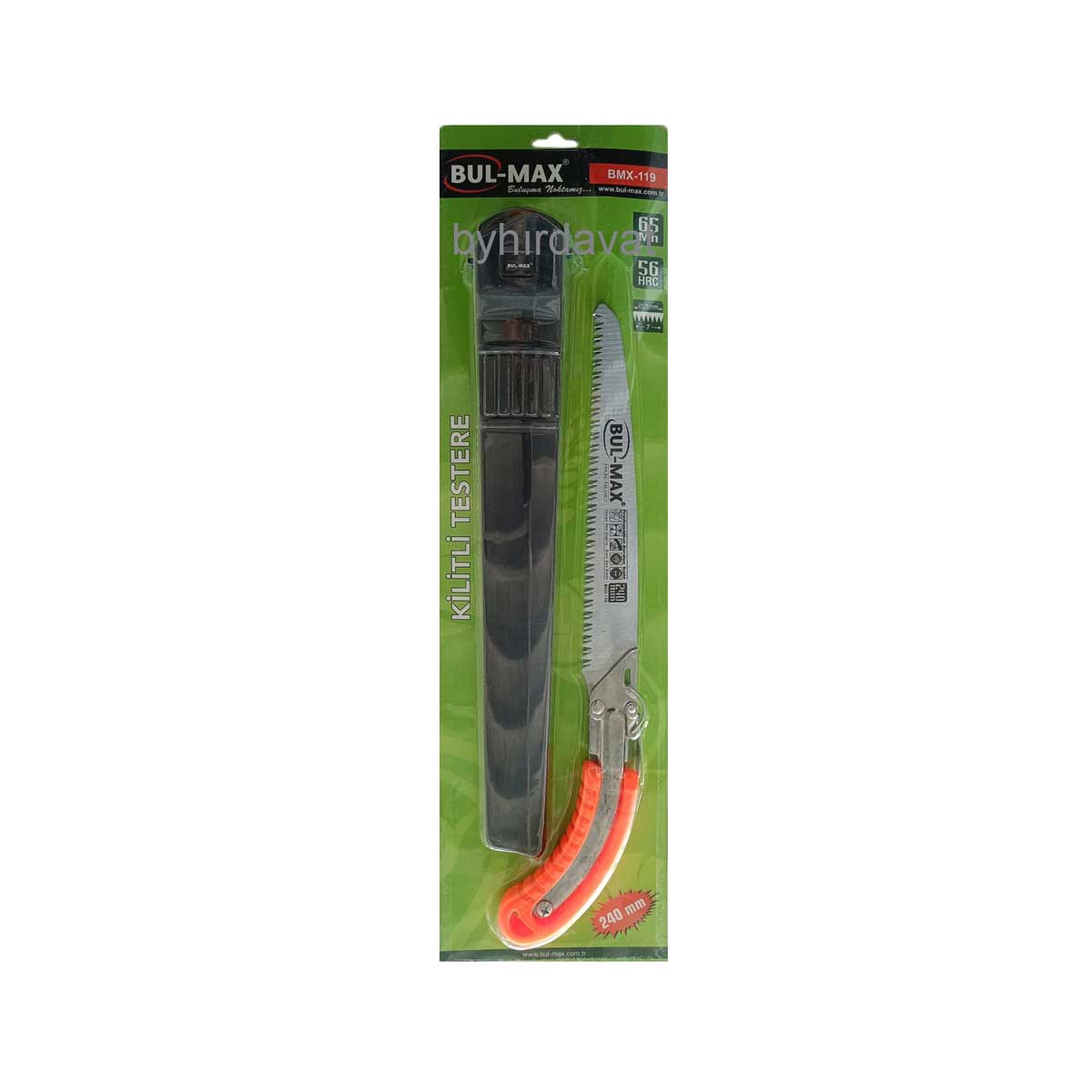 BUL-MAX 240 mm KİLİTLİ TESTERE BMX-119 KILIFLI TESTERE BUDAMA EL TESTERESİ BULMAX