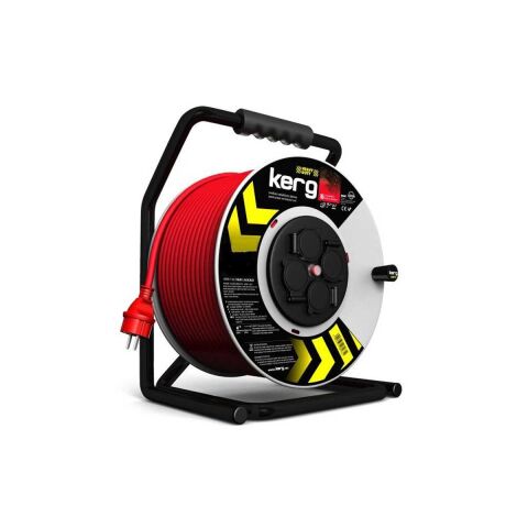 KERG 40 mt 3*2.5 mm PROFESYONEL MAKARALI UZATMA KABLOSU SEYYAR KABLO Ağır Hizmet Kaliteli Ürün MAKARALI KABLO