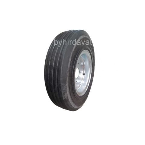 400*100*8 POLİÜRETAN KAUÇUK JANTLI TEKER 58 mm Poryalı 400x100x8 Ağır Yük İçin Kaliteli Ürün 4.00-8 İç lastiksiz Dolgu Teker Patlamaz