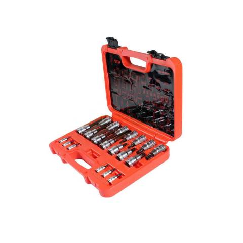 RİCO 1/4\'\'-1/2\'\' 20 PARÇA DELİKLİ TORX LOKMA SETİ CR-V 007-RC3029