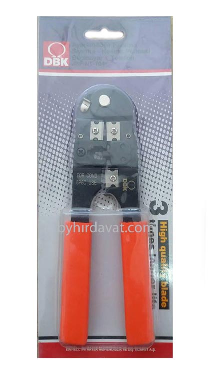 DBK JRF-NT-704 AYARLANABİLİR KABLO SIYIRMA VE SOKET BASMA PENSESİ BİLGİSAYAR VE TELEFON