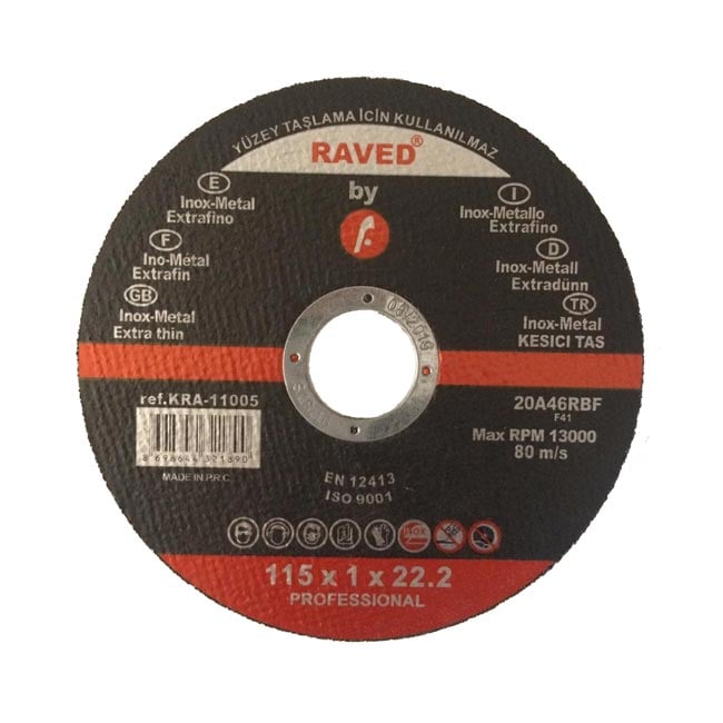 RAVED 115*1 mm İNOX KESİCİ TAŞ