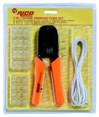 RİCO 001-RC0871 TELEFONCU PENSE ve SOKETLER 2 IN 1 BİLGİSAYARCI KABLO PENSESİ SETİ
