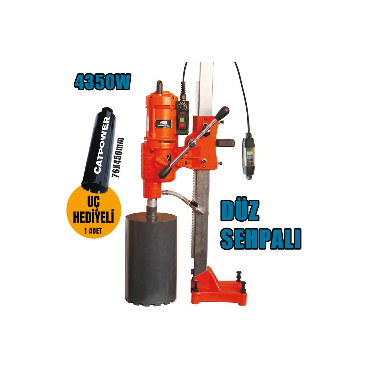 CATPOWER CAT9350 AÇILI SEHPALI KAROT MAKİNASI 4350W BETON TAŞ DUVAR DELME