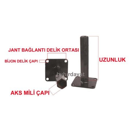 32 mm 16 cm SABİT AKS ÇAPA MAKİNASI SABİT PORYA AKİS POYRA 1 ad