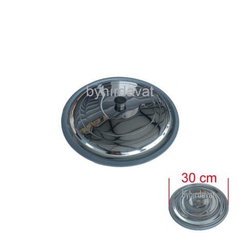 30 cm Kazan Üst Kapağı Krom Metal 20 lt YAYIK MAKİNASI ŞAHBAZ-ESKAY AYRAN TEREYAĞI HAZIRLAMA MAKİNASI KAZAN KAPAĞI