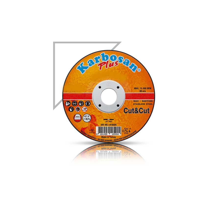 KARBOSAN 115x1.0x22.23 mm INOX METAL KESME TAŞI Düz STAINLESS STEEL KESİCİ TAŞ