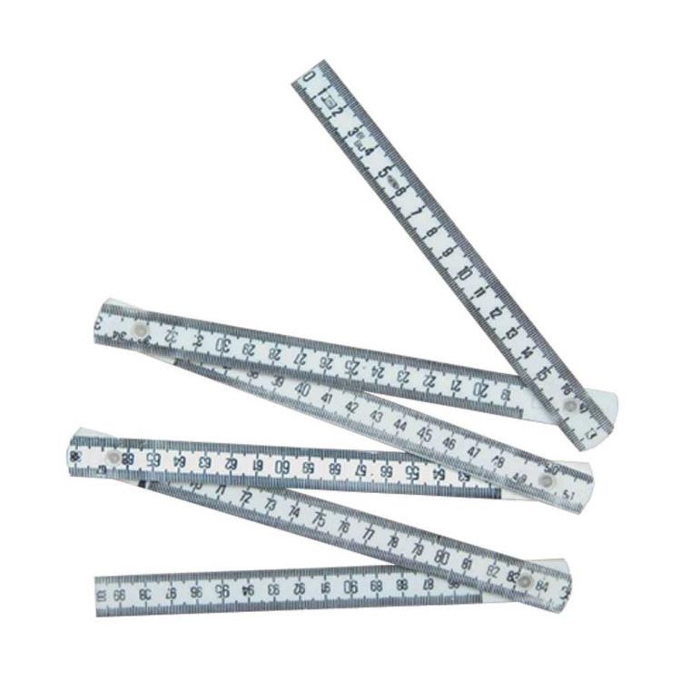 2 mt Beyaz KIRMALI METRE PLASTİK KATLANIR METRE