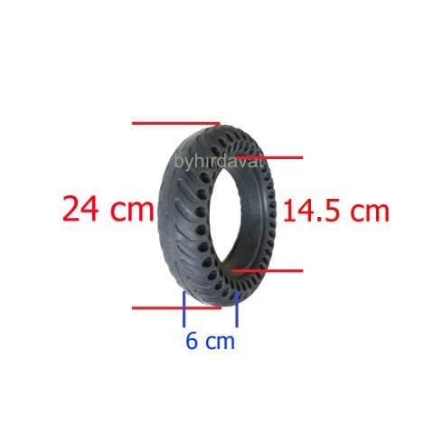 10*2.125 DOLGU TEKER 6 cm 24-6 cm ELEKTRİKLİ SCOOTER LASTİĞİ 10 inc 8/10 SUKUTUR