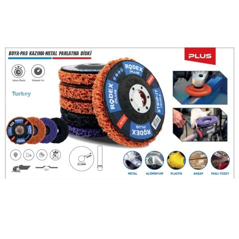 RODEX 115 mm Mor STRİP DİSK ZIMPARA 22.23 mm GÖBEK