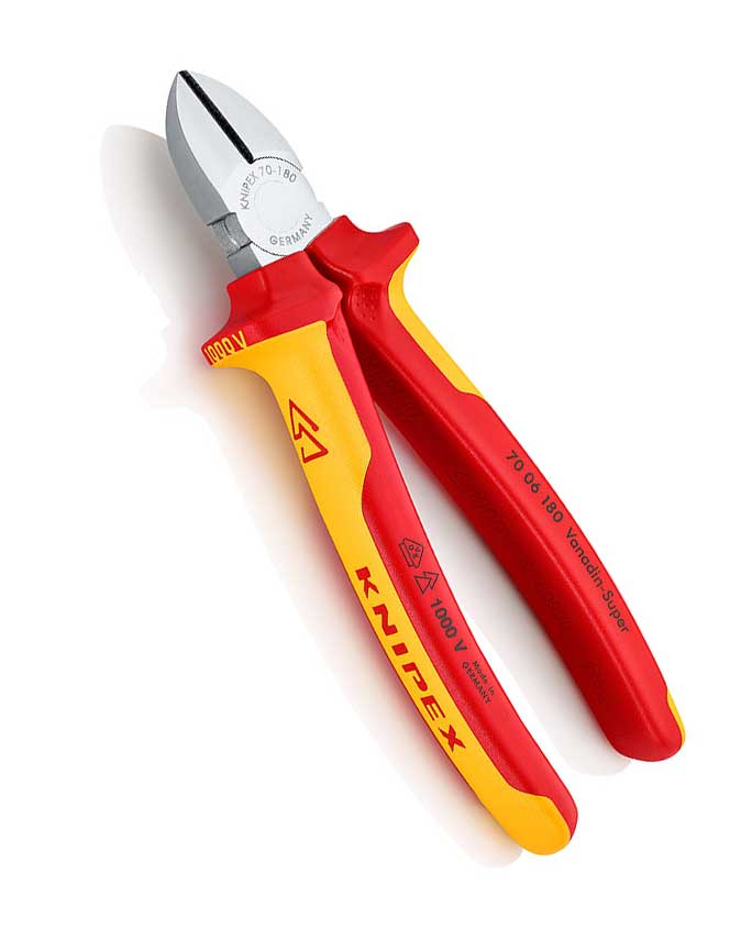 KNIPEX 70 06 180 mm  İZOLELİ YAN KESKİ