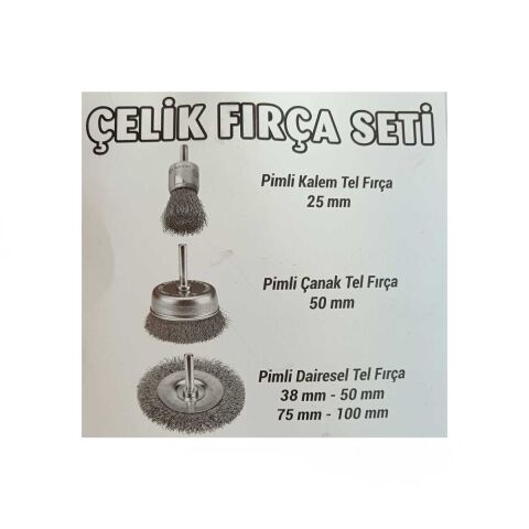 6 Parça TEL FIRÇA SETİ SABİT PİM Matkap Akülü vidalama için