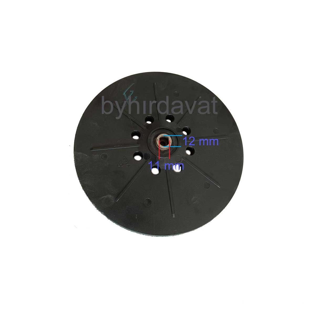 225 mm CIRT TABANI Geçmeli 8 Delikli 11-12 mm R7235 EUROMAX TAVAN DUVAR ALÇI ZIMPARA MAKİNASI ALT PEDİ