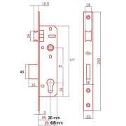 MAR 35 mm SİLİNDİRLİ GÖMME KİLİT AHŞAP-METAL Barel YUMA