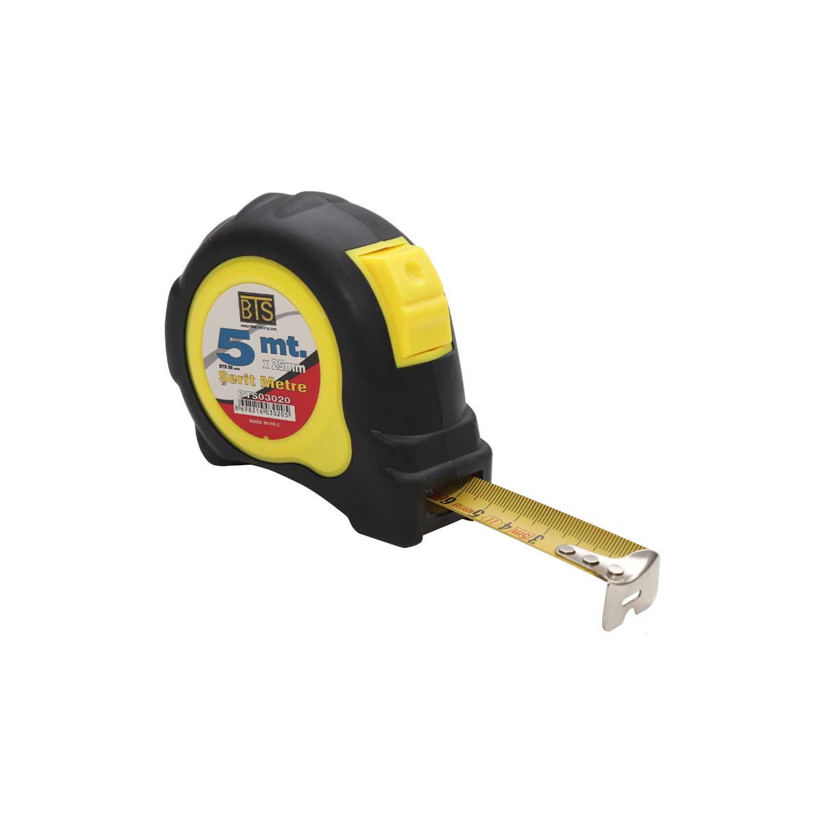 BTS 5*25 mm ŞERİT METRE 5 mt 5X25 Korumalı Metre 03020