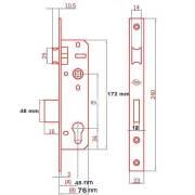 HOK SR-45 SİLİNDİRLİ GÖMME KİLİT 3 Pimli