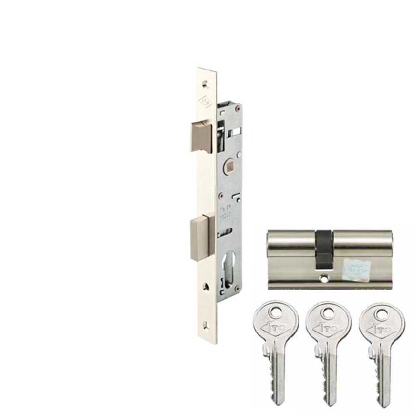 İTO 156E/25 SİLİNDİRLİ GÖMME KİLİT 254K/68 ALÜMİNYUM SERİ 25 mm AHŞAP-METAL