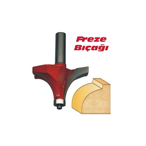 12 mm 14502 AHŞAP FREZE BIÇAĞI 1-5/8*12 BALIK SIRTI Düz Rulmanlı Çift Bıçak